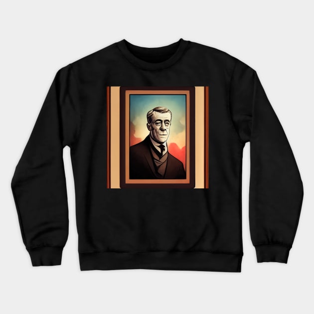 Woodrow Wilson | Comics style Crewneck Sweatshirt by ComicsFactory